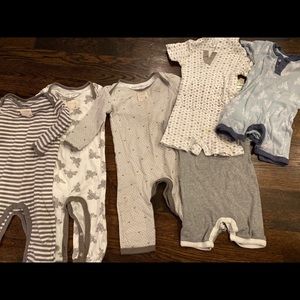 Burt’s Bees long&short sleeved romper/play suits
